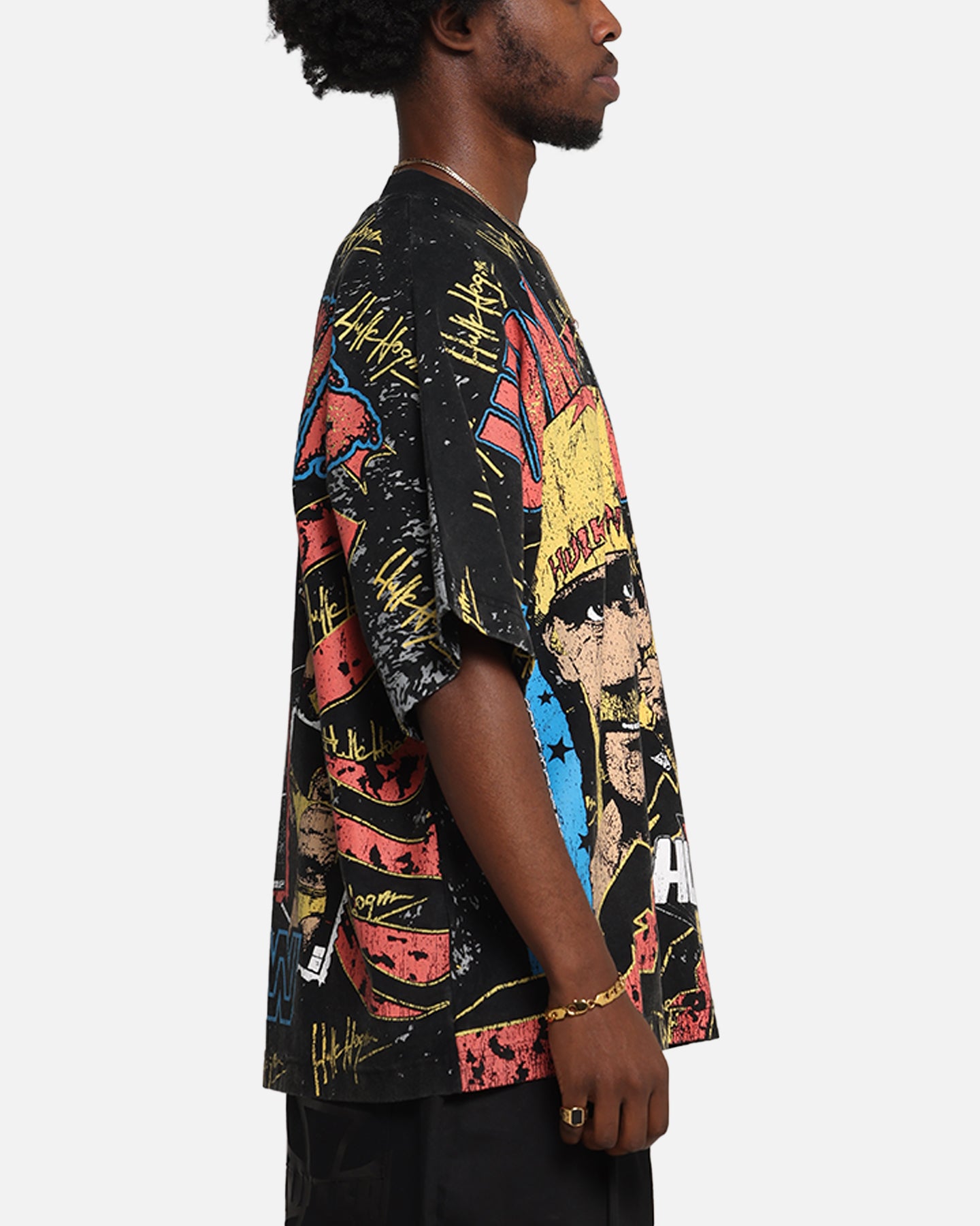Culture Kings X WWE Hulk Hogan All Over Print T-Shirt Black、mySite、zt4zffjzw