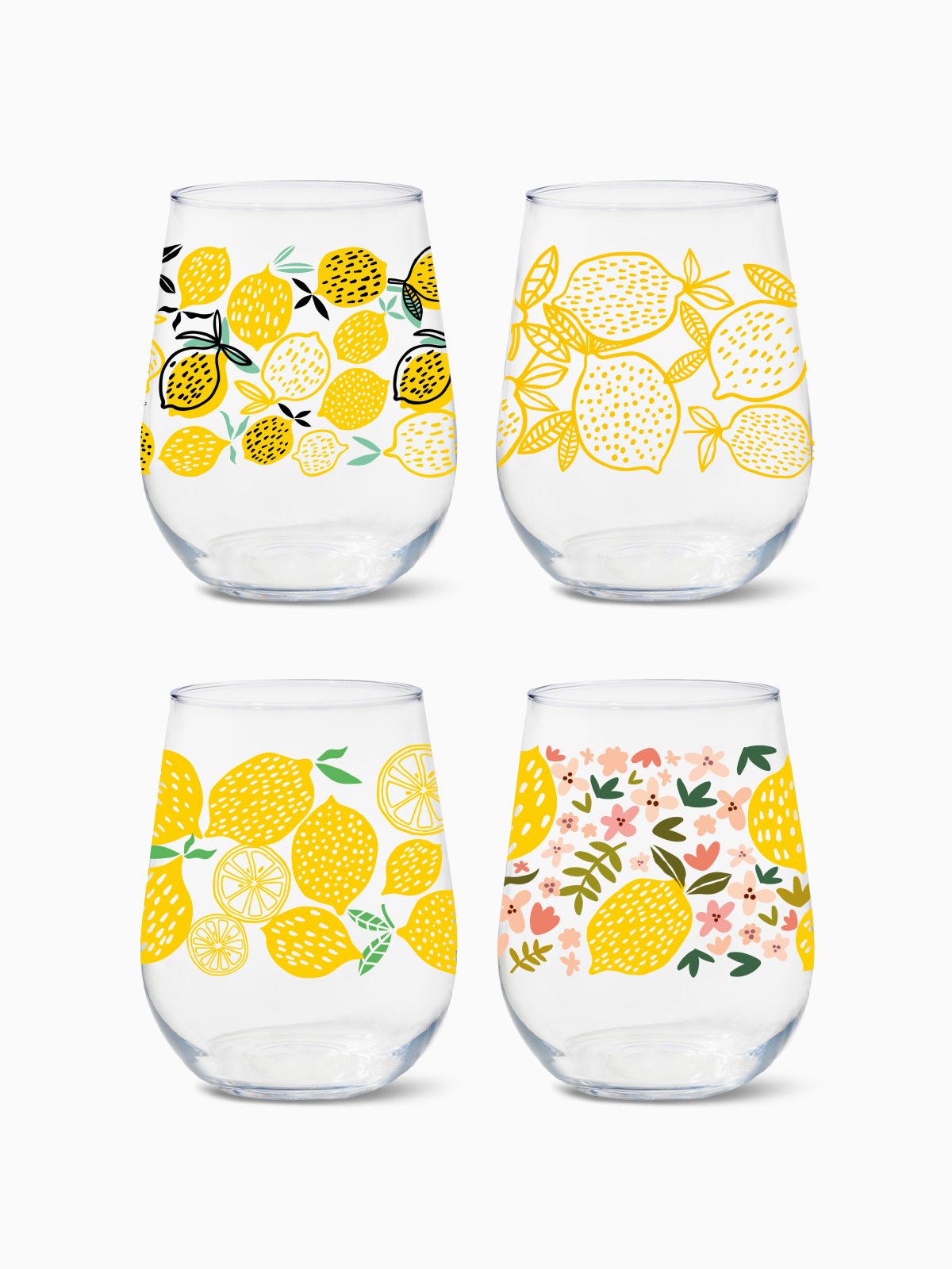 Limoncello - RESERVE 16oz Stemless Wine Tritan Copolyester Glass、mySite、camillekostekn