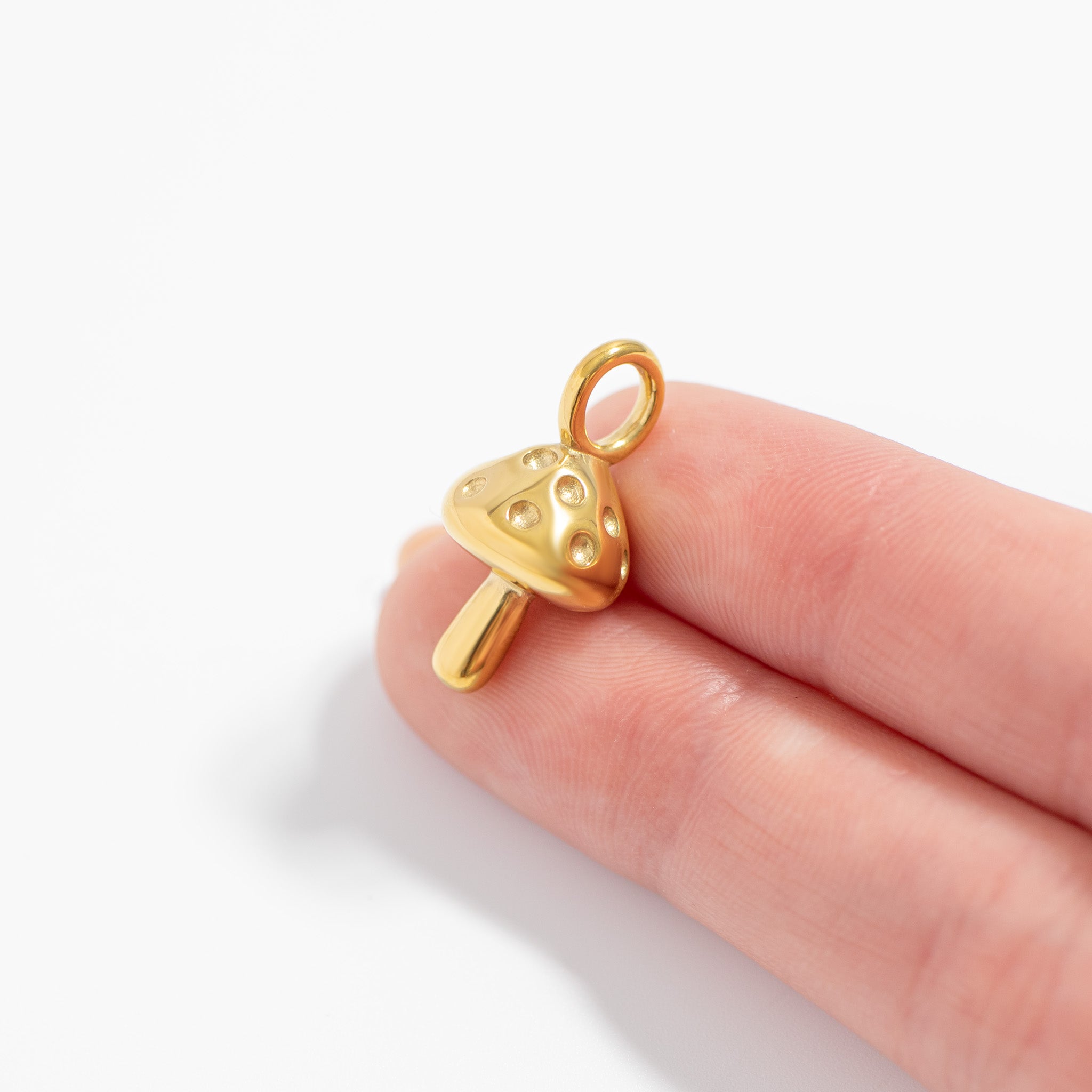 18K Gold PVD Stainless Steel Mushroom Charm / PDL0337、mySite、dreamappss