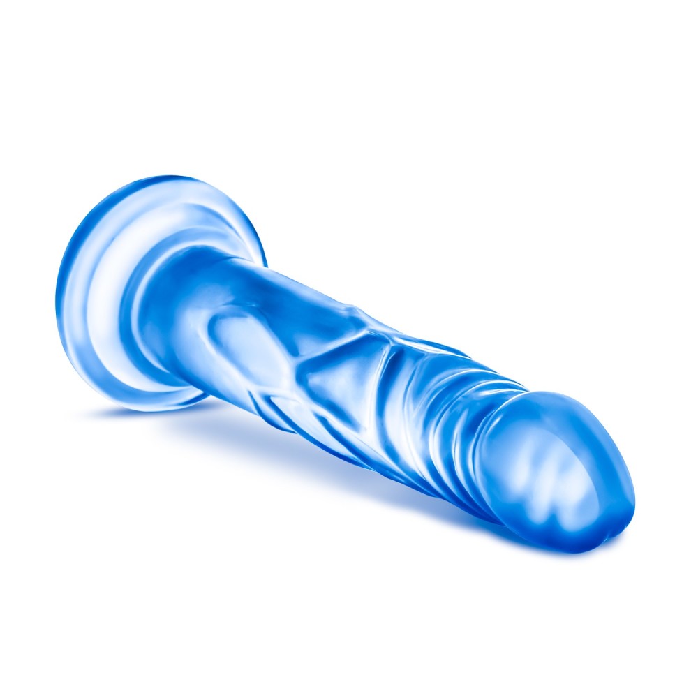 B Yours By Blush® | Sweet N' Hard 5 Realistic Blue 7.5-Inch Long Dildo With Suction Cup Base、mySite、bottomscart