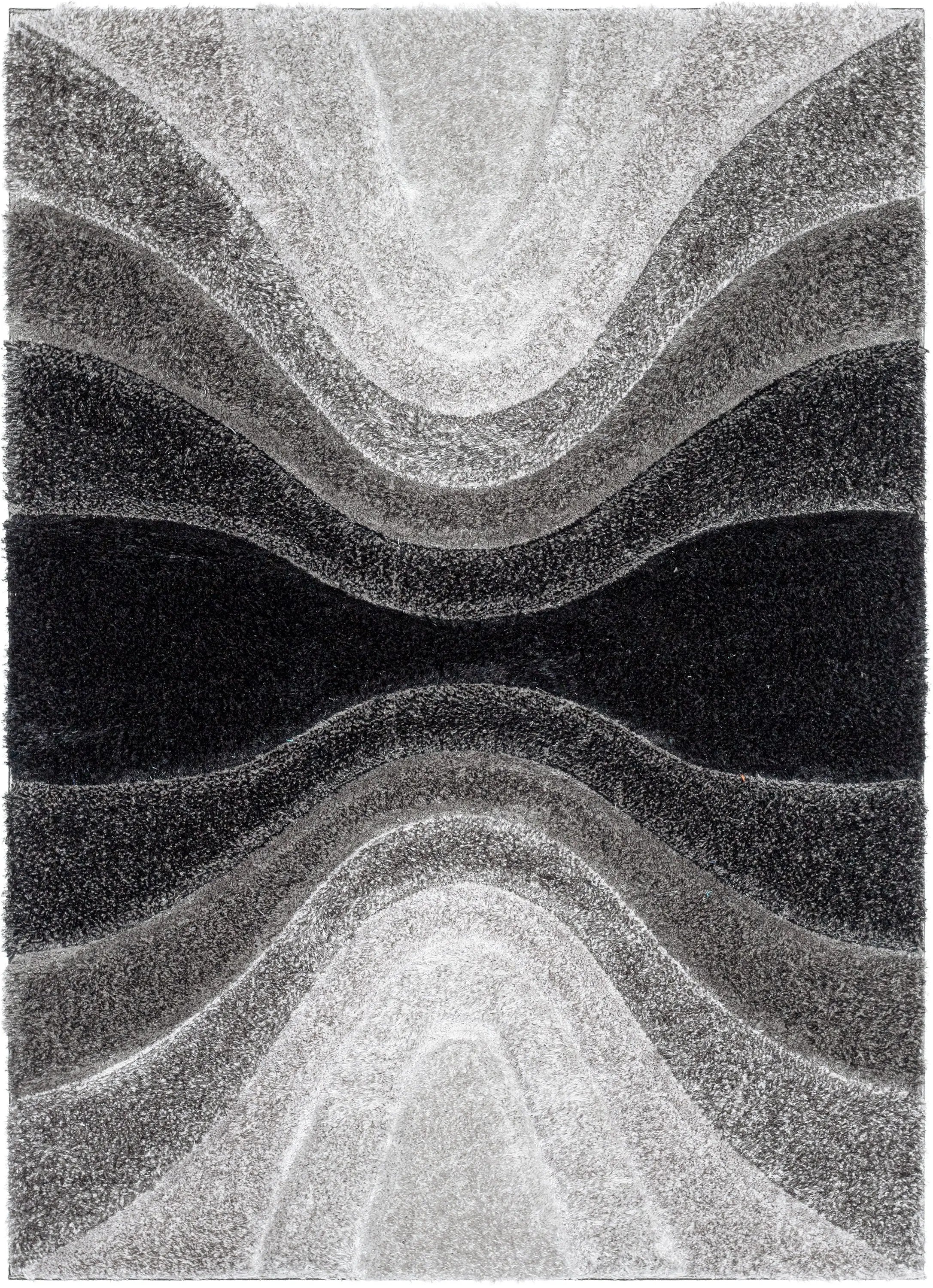 Luz Modern Geometric Black 3D Textured Thick & Soft Shag Rug、mySite、gigharbornorthrealestate