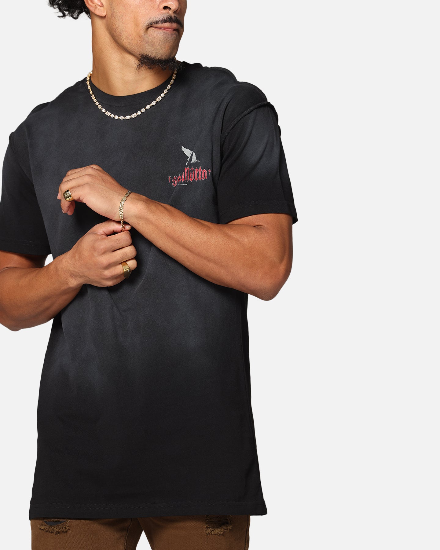 Saint Morta Amorfati Lafayette T-Shirt Sunfade Black、mySite、zt4zffjzw