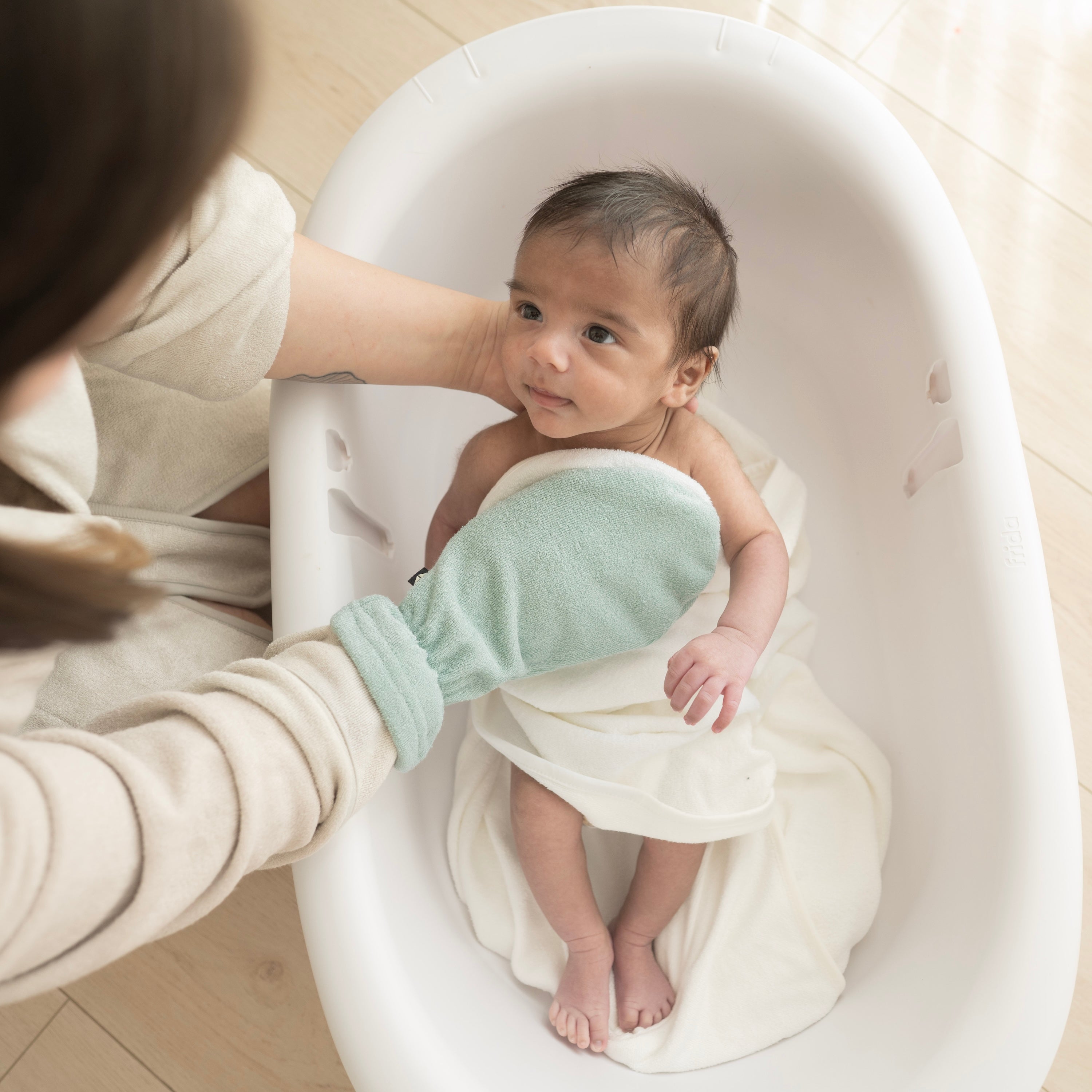  Terry Bath Mitt in Sage、mySite、layawaytickets