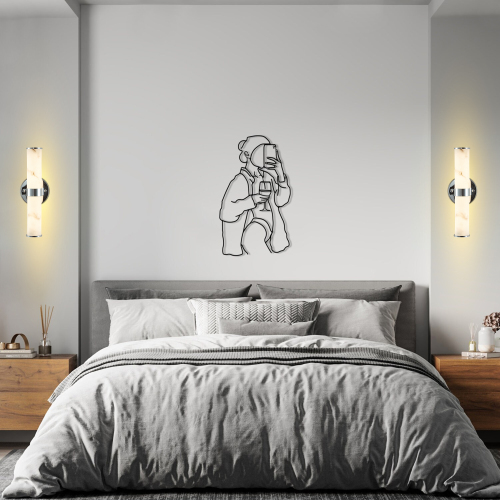 Resin Imitation Marble and Chrome Wall Sconce, Set of 2,Modern Vertical Light Fixture for Bathrooms, Hallways, and Bedrooms (Only Indoor)、、eastwooduniform