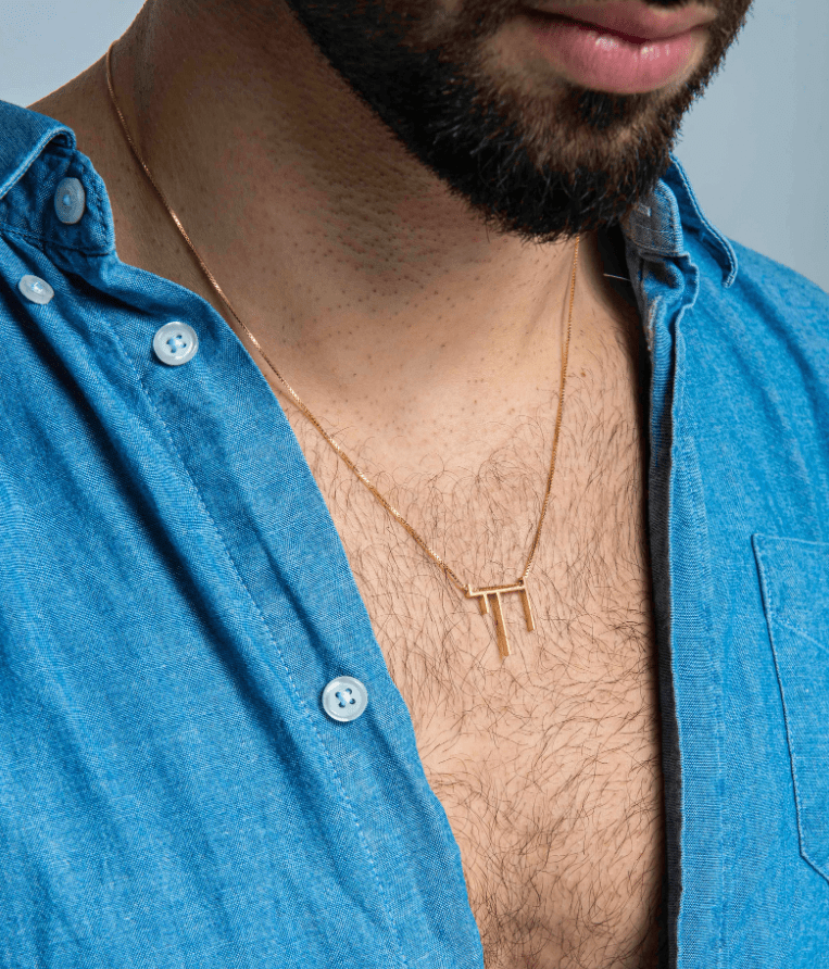 Geometric Chai Necklace - Sterling Silver or Gold-Plated、mySite、topwebapps