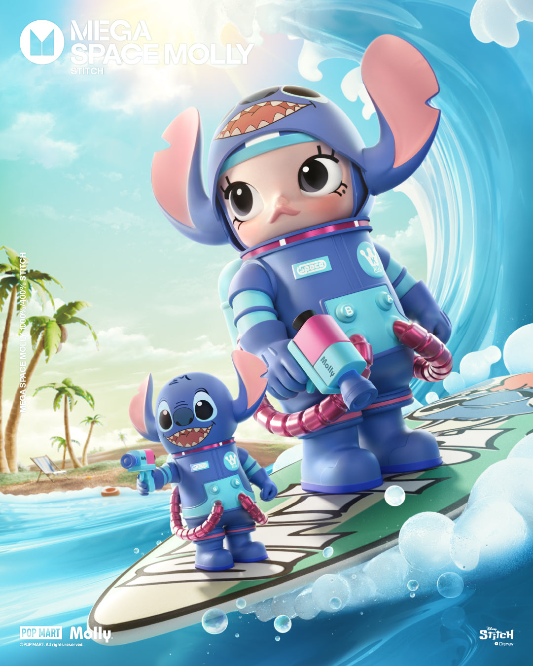  POP MART MEGA SPACE MOLLY 400% Stitch、mySite、greenlandpopulation