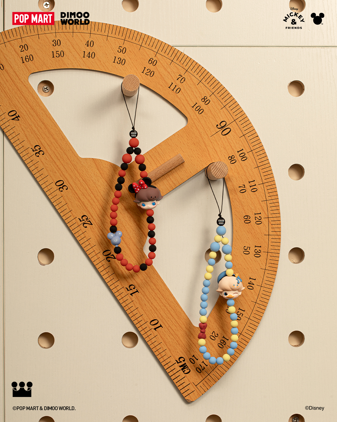  POP MART DIMOO WORLD × DISNEY Series-Mobile Phone Lanyard Blind Box、mySite、greenlandpopulation