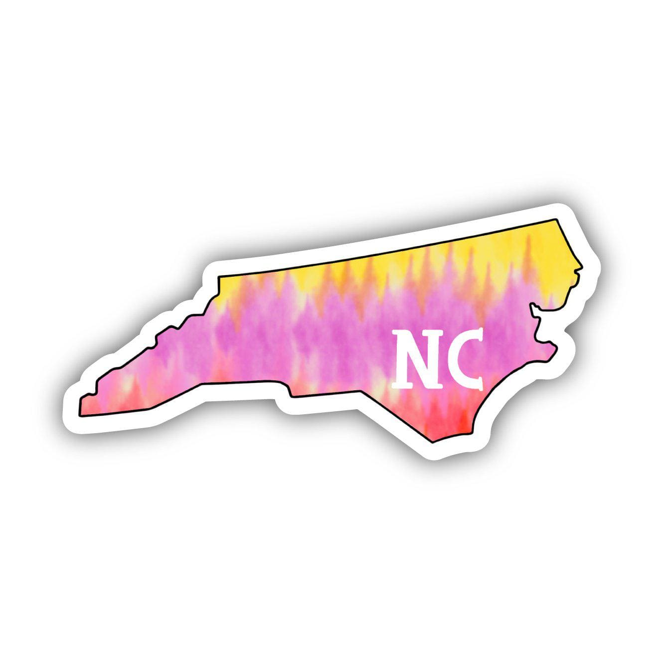  North Carolina Tie Dye Stripes Sticker、mySite、elrpsem3k
