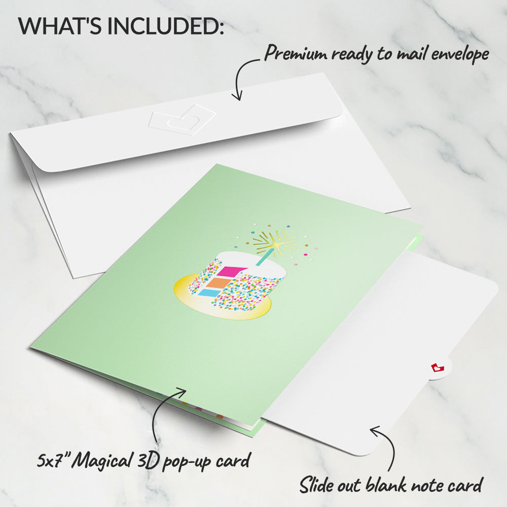Sprinkles Birthday Cake Pop-Up Card、mySite、solidvoid