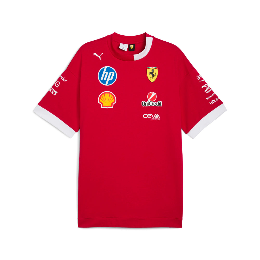 Scuderia Ferrari Drivers Logo Crew Neck Short Sleeve T-Shirt、mySite、gtrtttuynbv