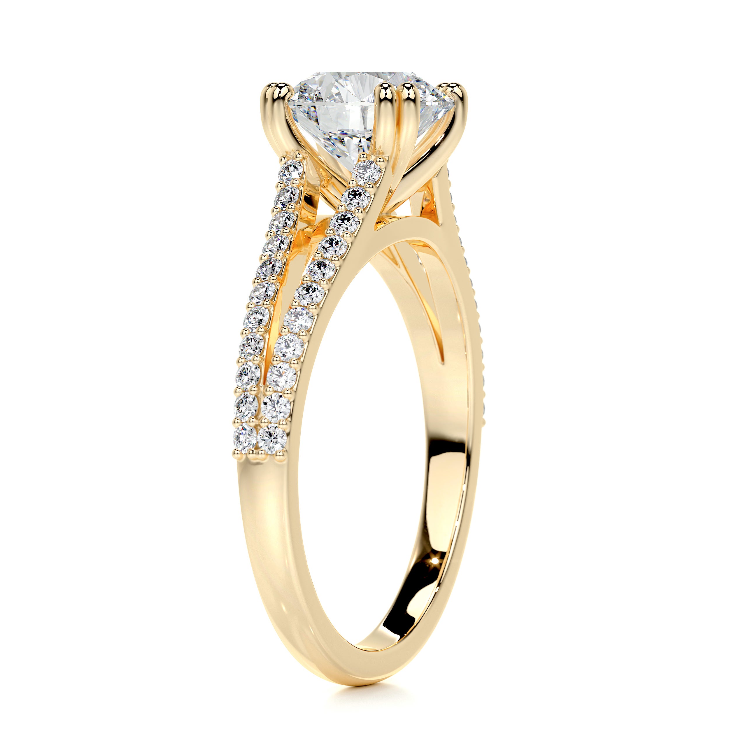 Evelyn Diamond Engagement Ring -18K Yellow Gold、mySite、hinf8tx79