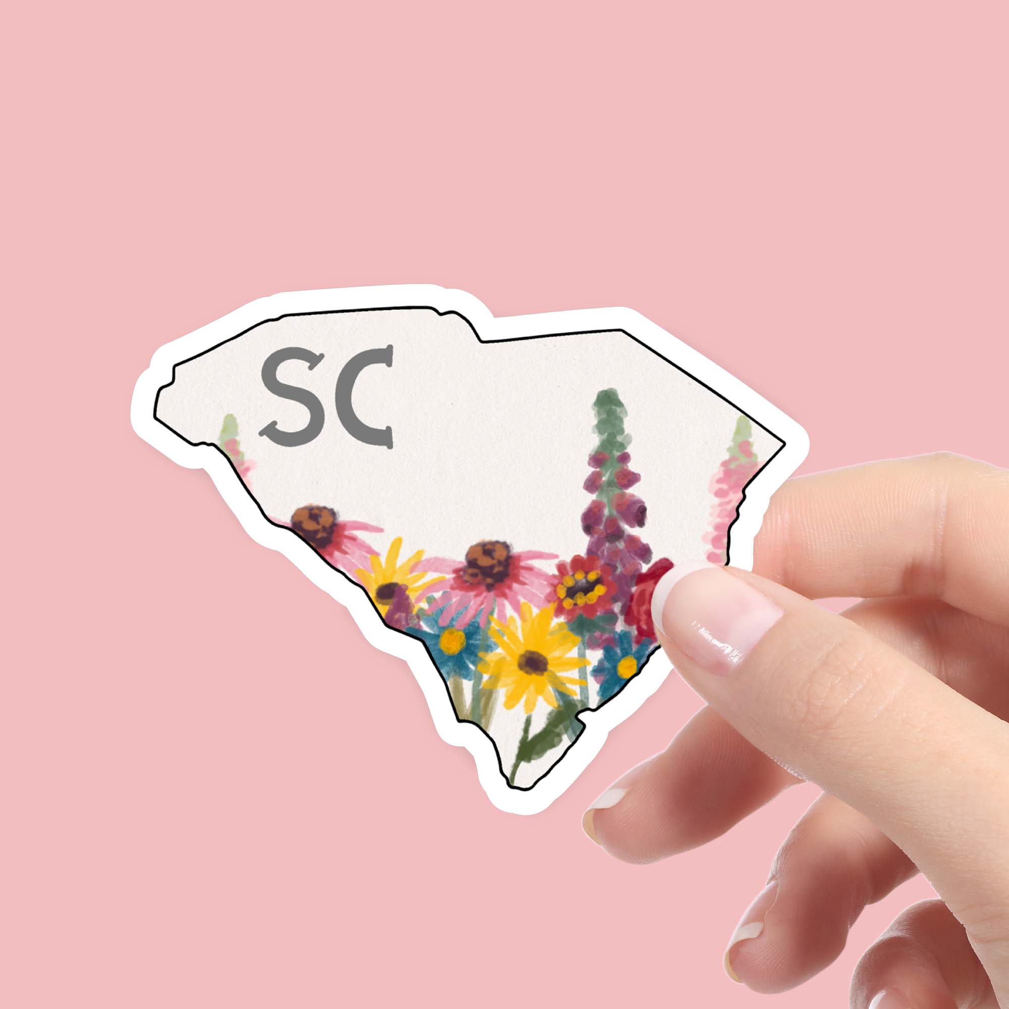  South Carolina Painterly Pattern Sticker、mySite、elrpsem3k