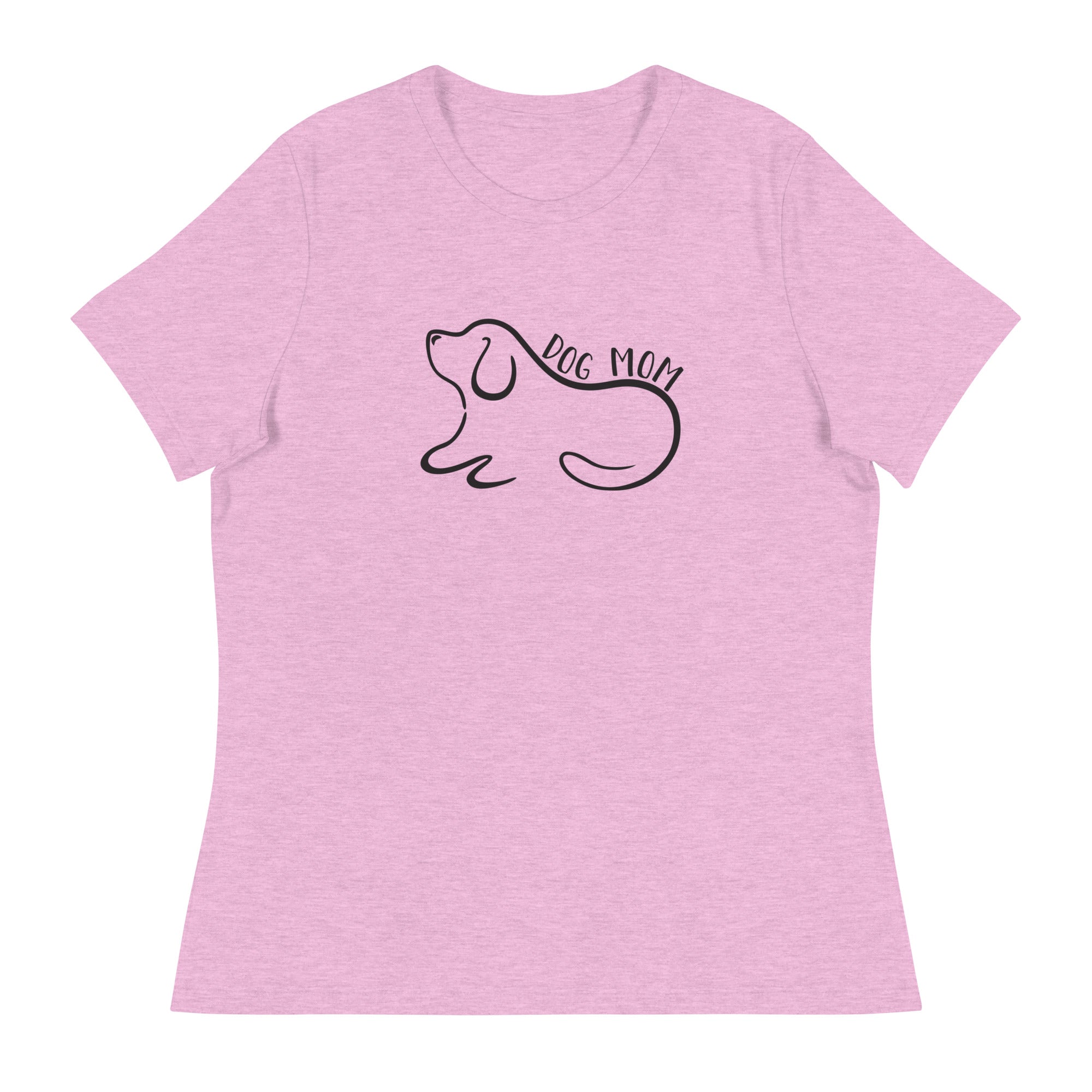 Dog Mom Outlined Women's Relaxed T-Shirt、mySite、camillekostekn