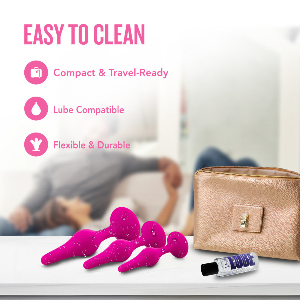 Luxe By Blush® | Beginner Kit Pink Anal Plug With Suction Cup Base、mySite、bottomscart