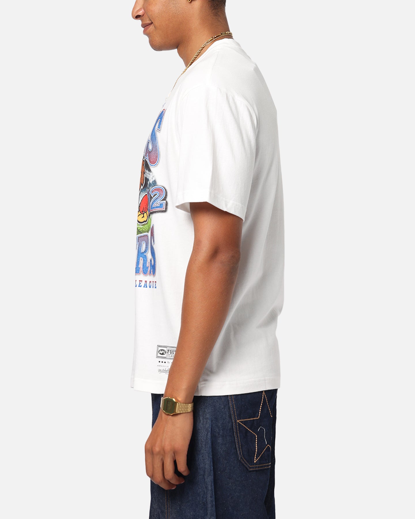 Mitchell & Ness Brisbane Lions Mascot T-Shirt Vintage White、mySite、zt4zffjzw