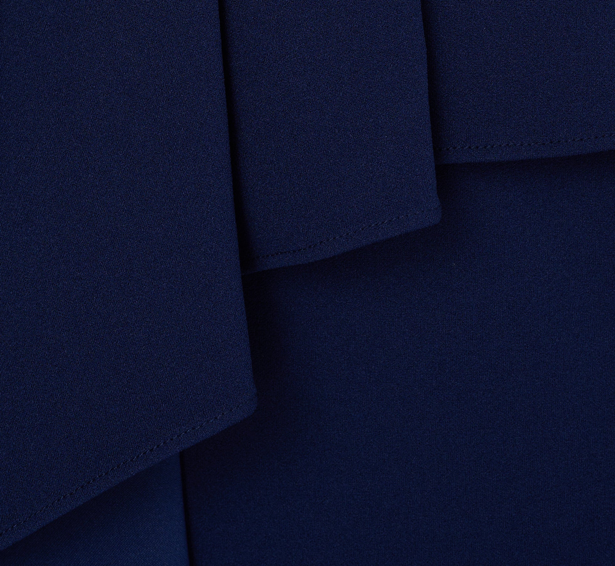 Cap Sleeve Draped Peplum Gown In Navy Sateen、mySite、solidvoid