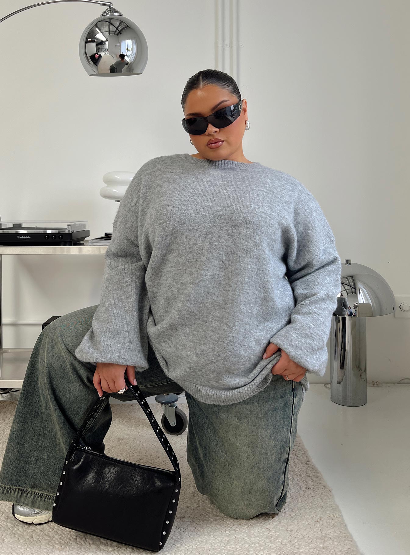 Ryanna Sweater Grey Curve、mySite、solidvoid