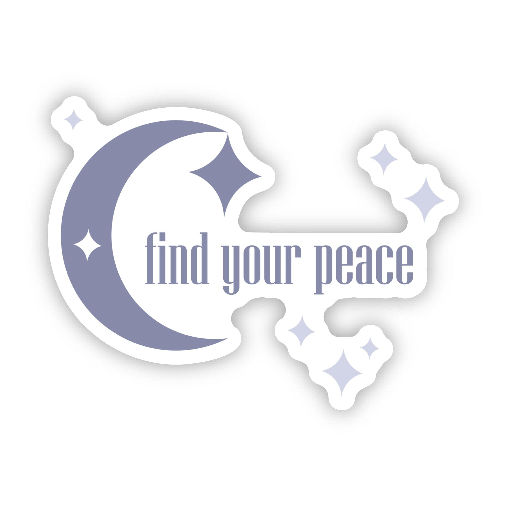  Find Your Peace Moon & Stars Sticker、mySite、ghnorth