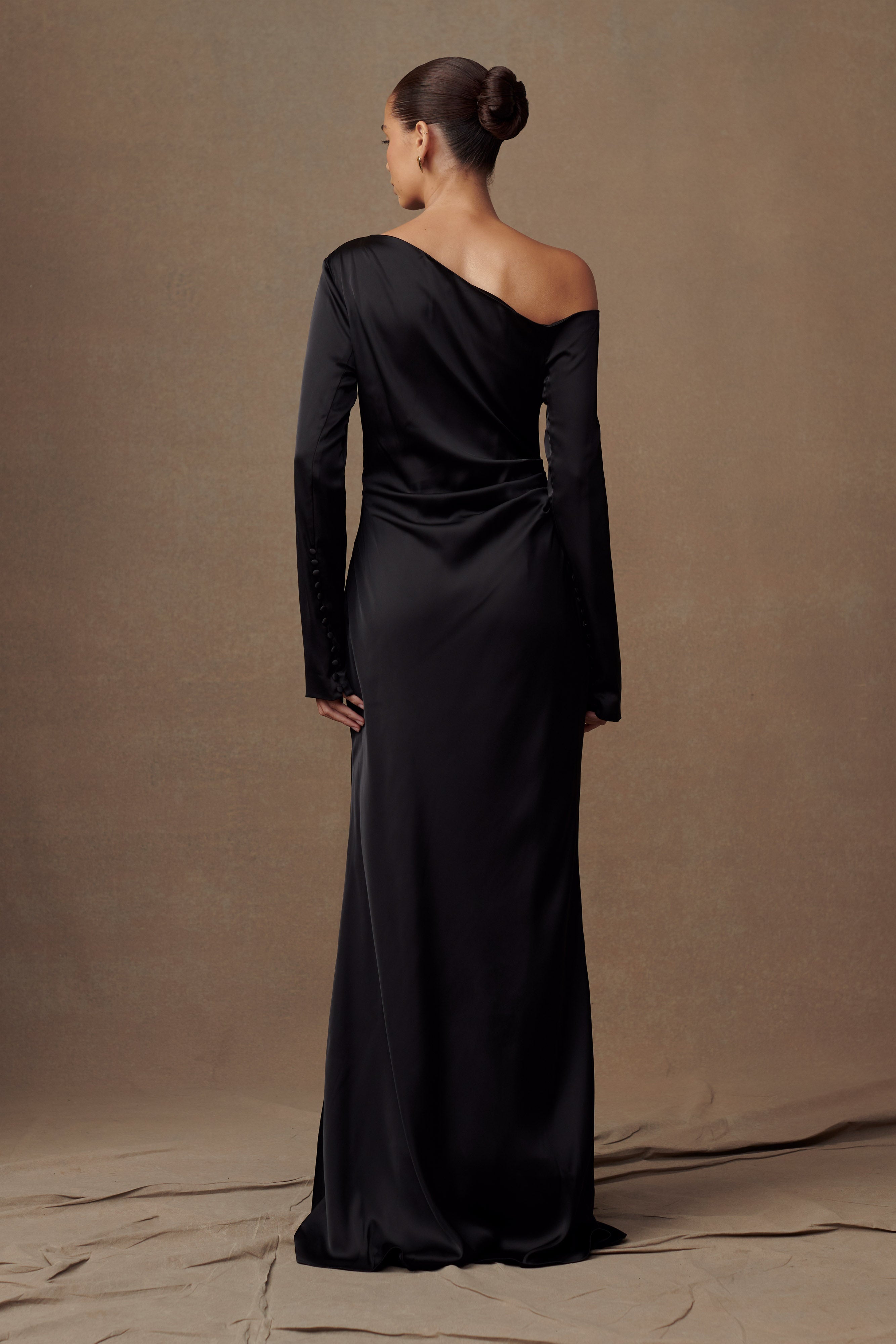 Avery Long Sleeve Maxi Dress - Black、mySite、solidvoid