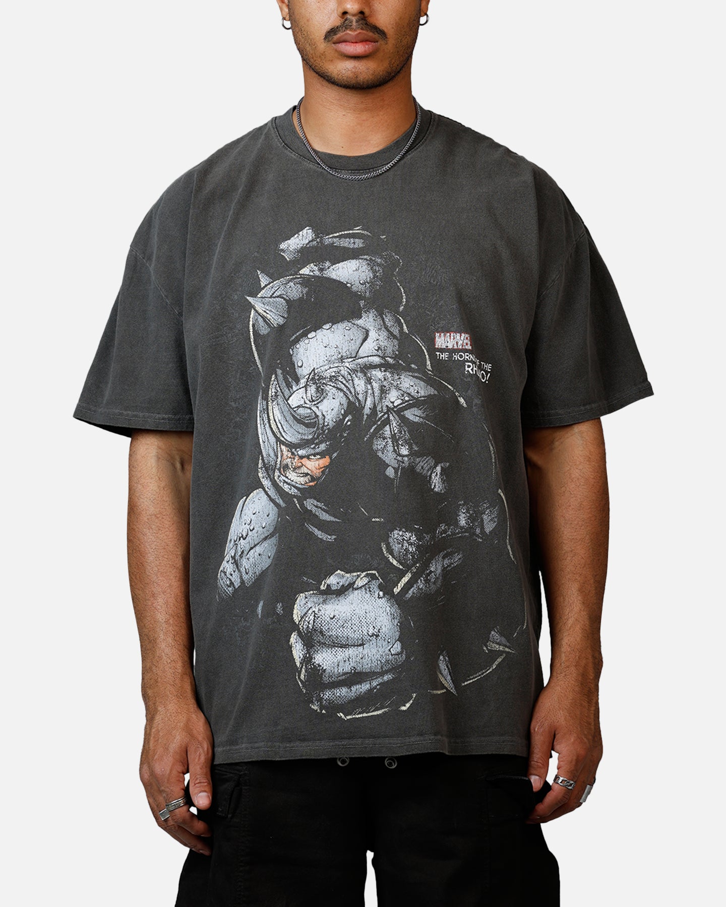 Goat Crew Marvel Sinister Six Rhino Heavyweight T-Shirt Black Wash、mySite、zt4zffjzw