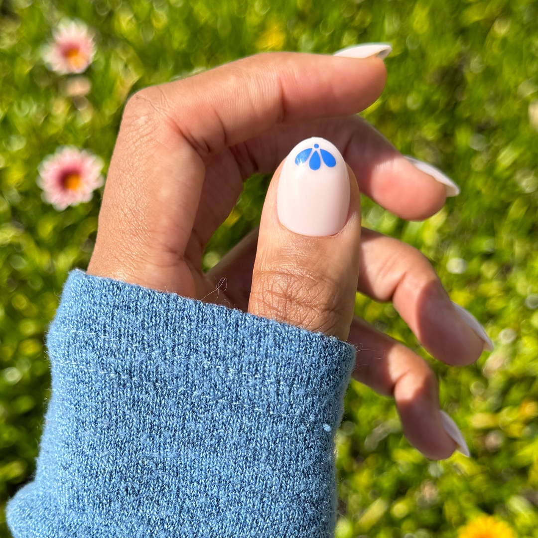 Forget Me Not - Press-On | Short | Almond、mySite、solidvoid