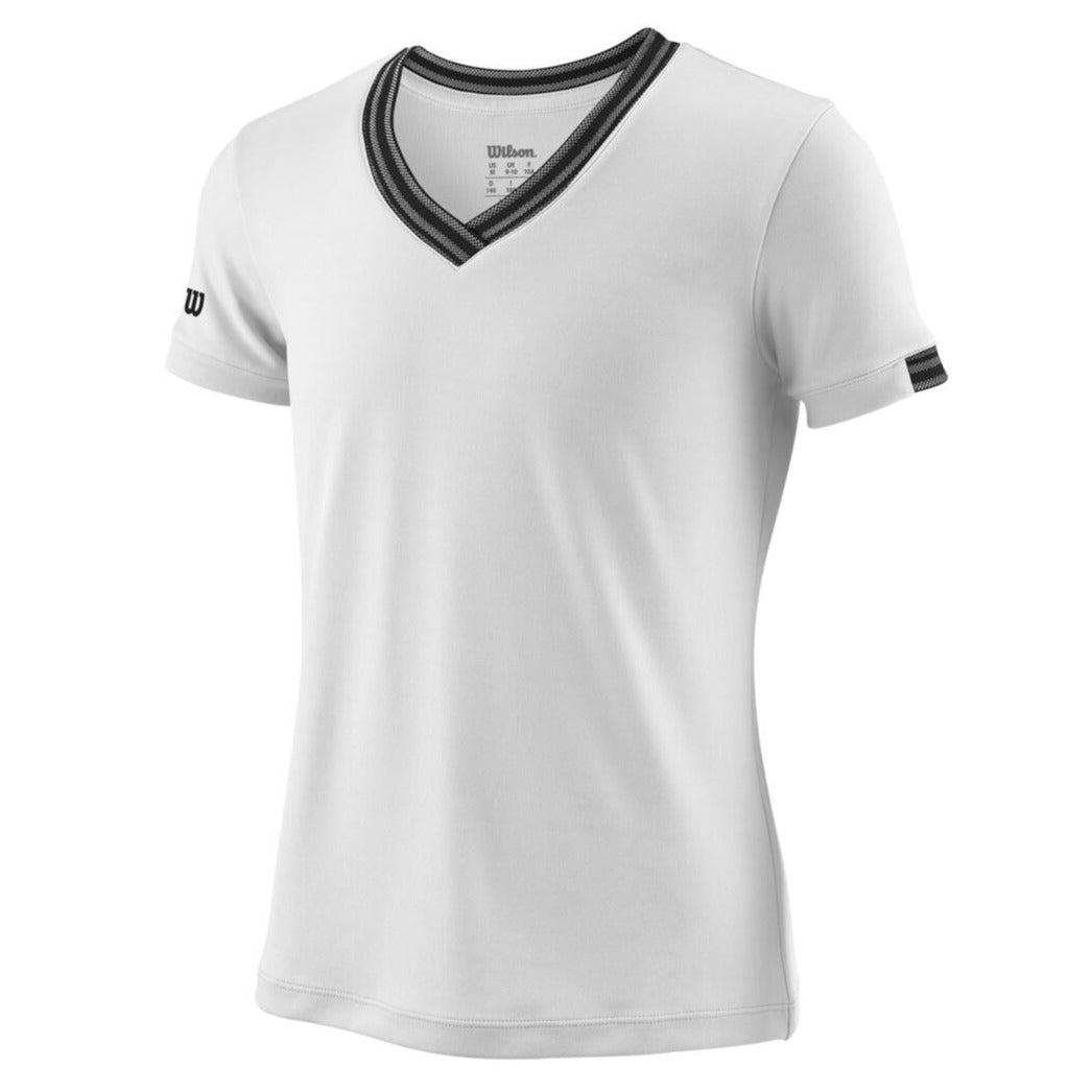 Wilson Girls' Team V-Neck (White)