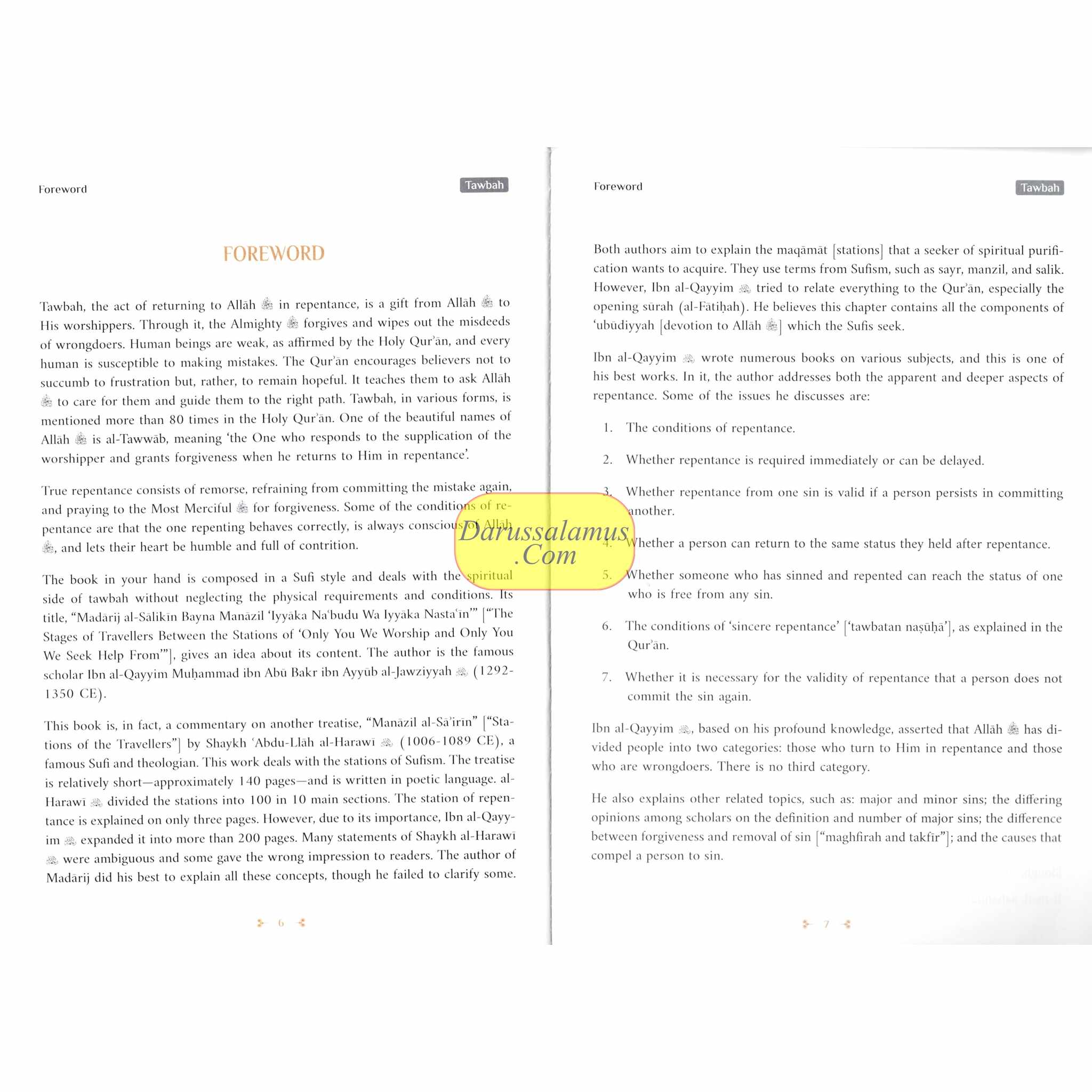 Tawbah:Turning To Allah In Repentance By Ibn Qayyim Al-Jawziyyah Delux Print、mySite、topwebapps