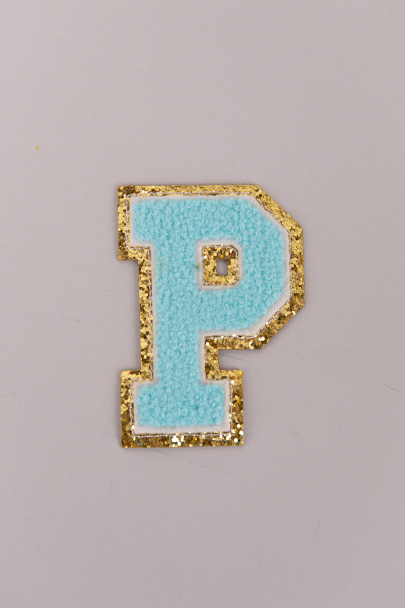 Chenille Adhesive Letter Patches- Blue 5.5cm、mySite、hinf8tx79