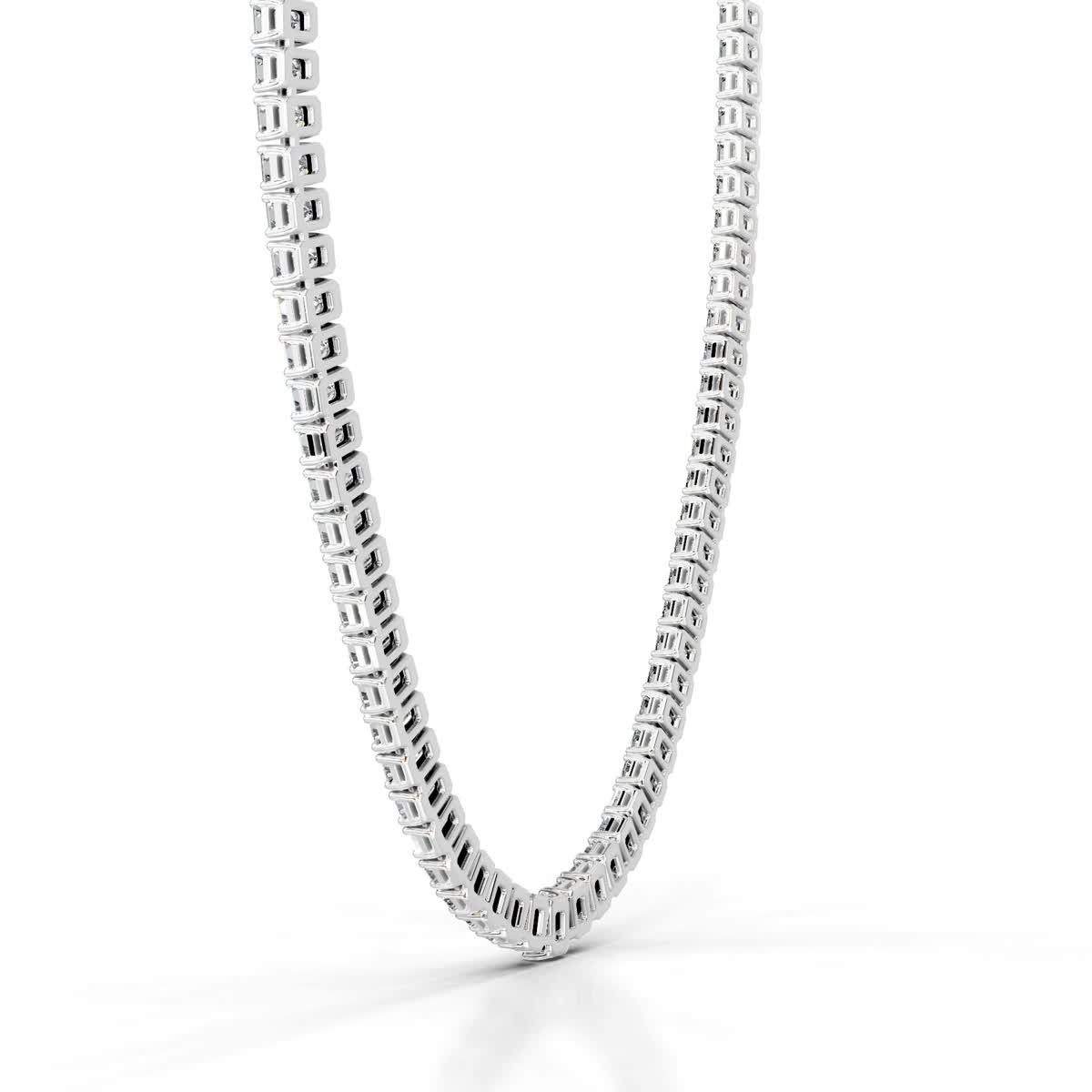 Arden Diamond Tennis Collier (20 Carat) -18K White Gold、mySite、hinf8tx79