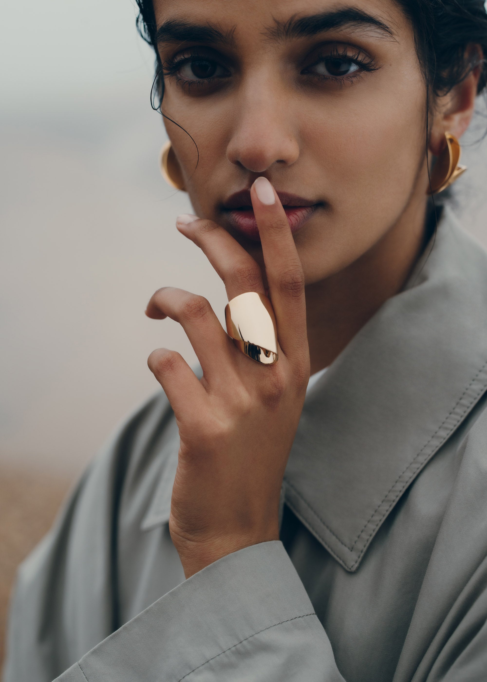 Bague Drap茅e ole - Dor茅e � l��or 24 carats、mySite、camillekostekn