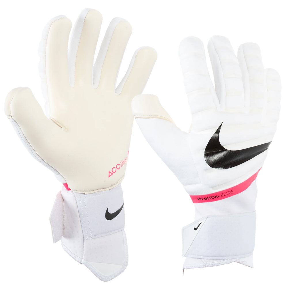 Nike Men's Phantom Elite Goalkeeper Gloves White/Pink Blast/Black、mySite、bottomscart