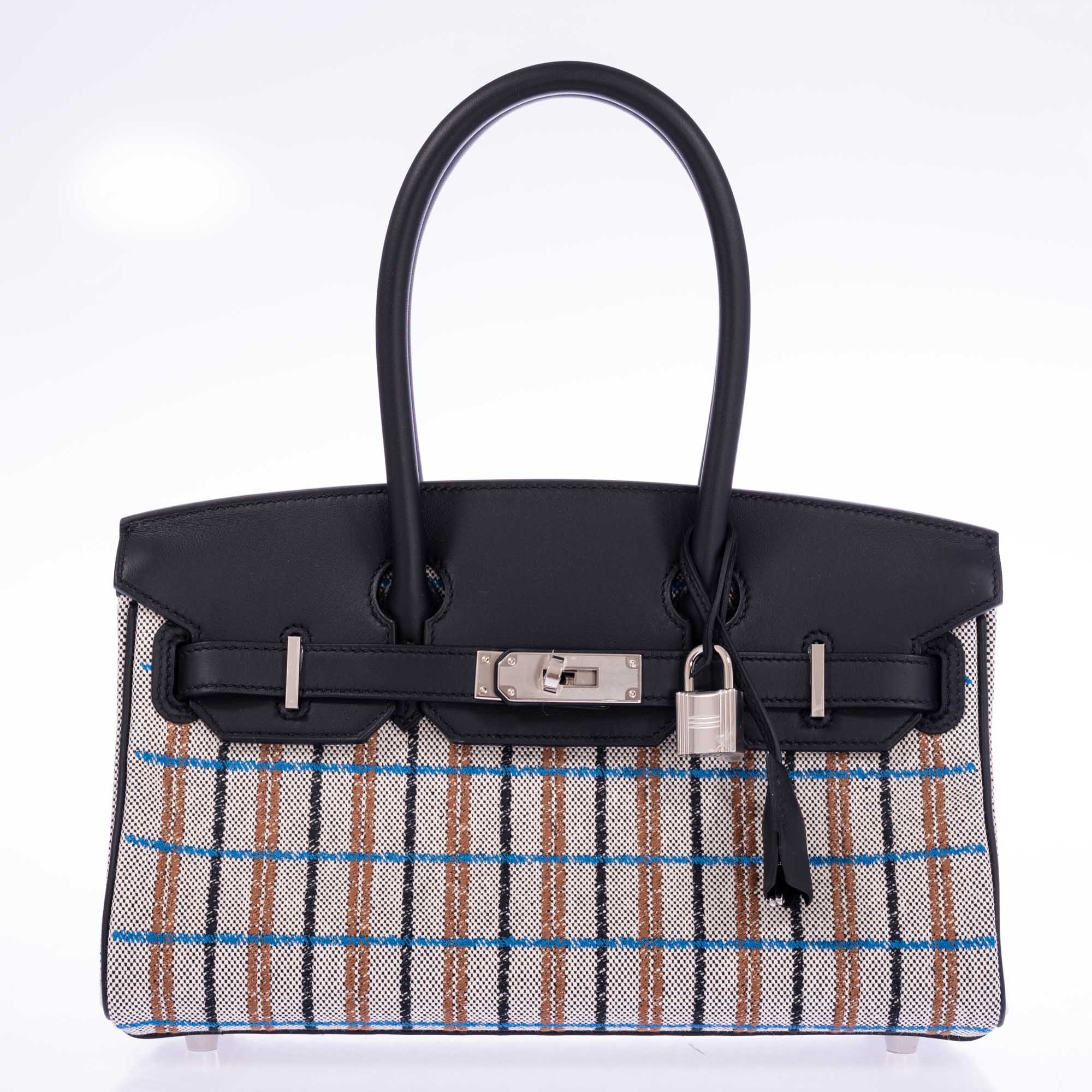 Hermès Birkin Shoulder Light 29 in Black Evercolor and Embroidered Toile Palladium Hardware、mySite、garminoutage.com