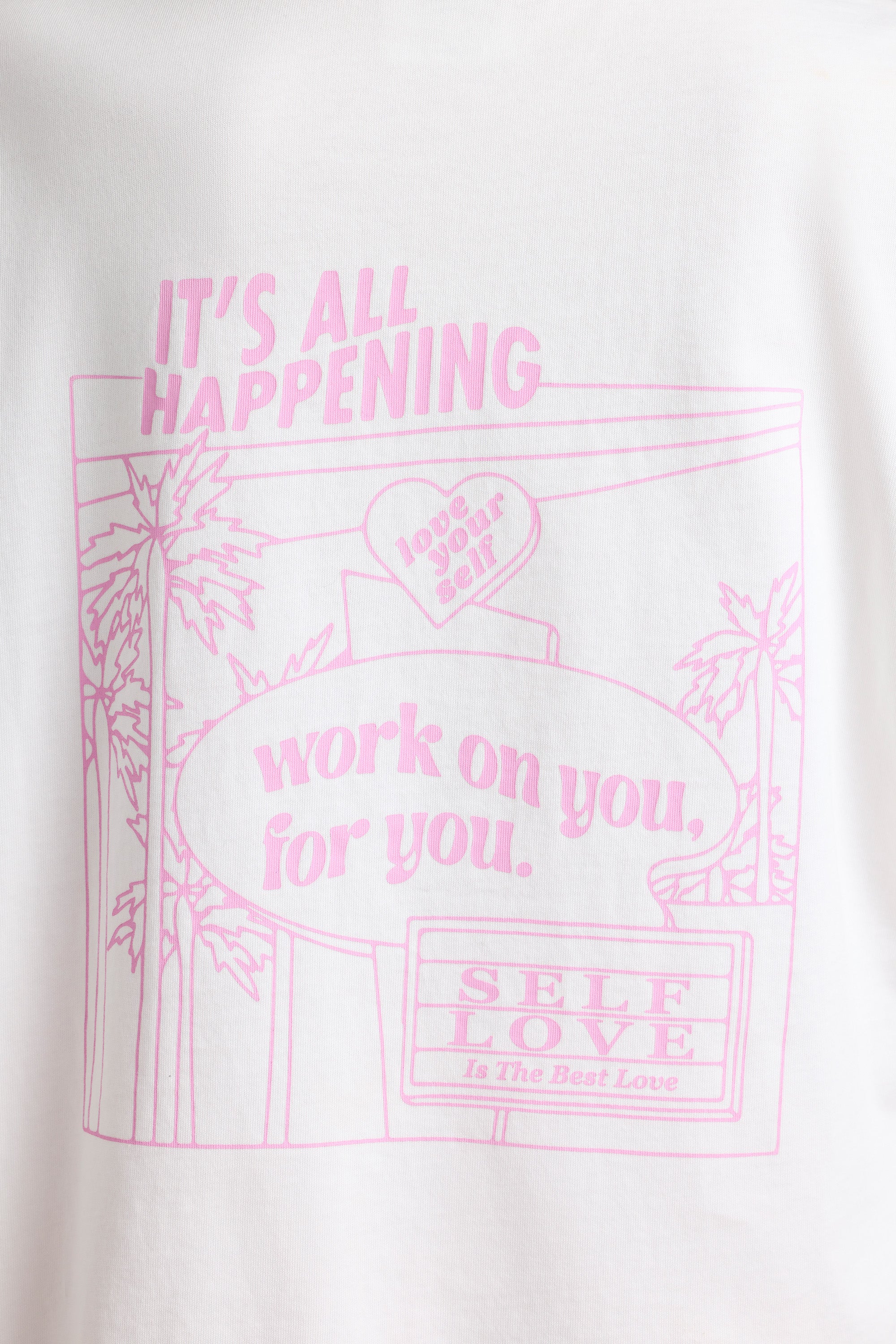 Oversized Short-Sleeve T-shirt in White、mySite、solidvoid