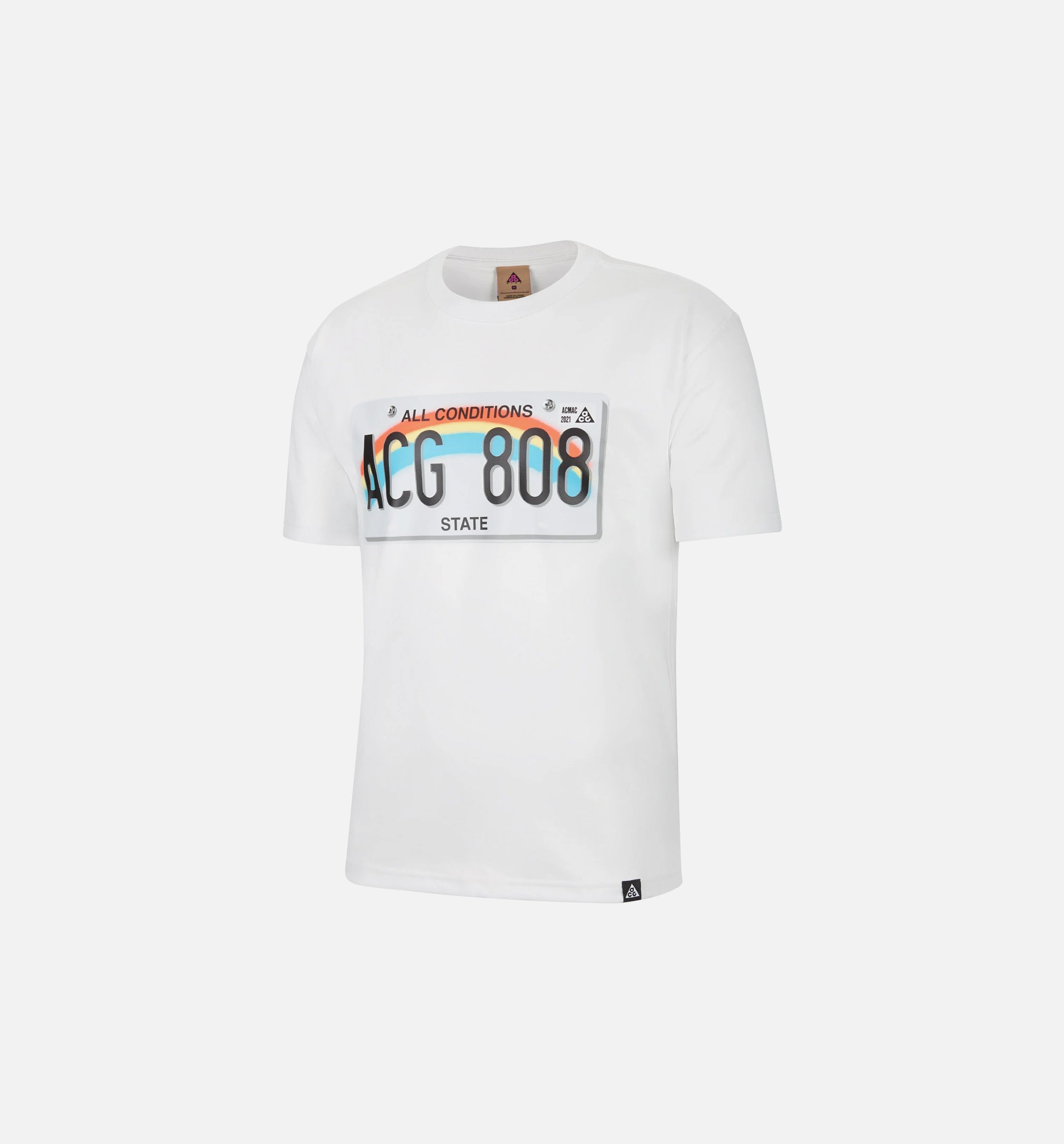 ACG Licence Plate Mens T-Shirt - White、mySite、dreamappss