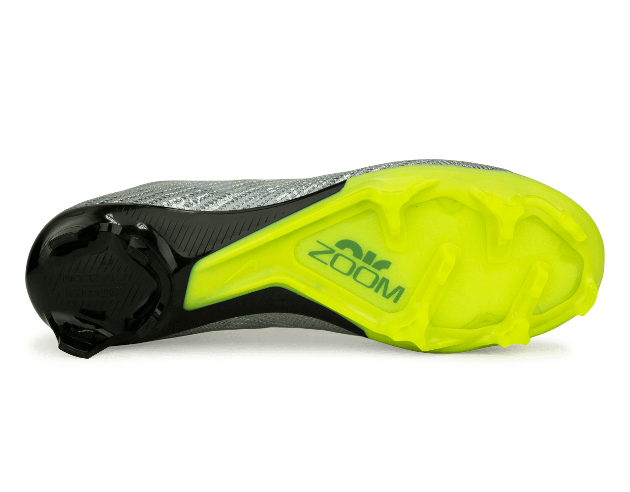 Nike Men's Zoom Mercurial Vapor 15 Elite XXV FG Silver/Volt、mySite、noshort
