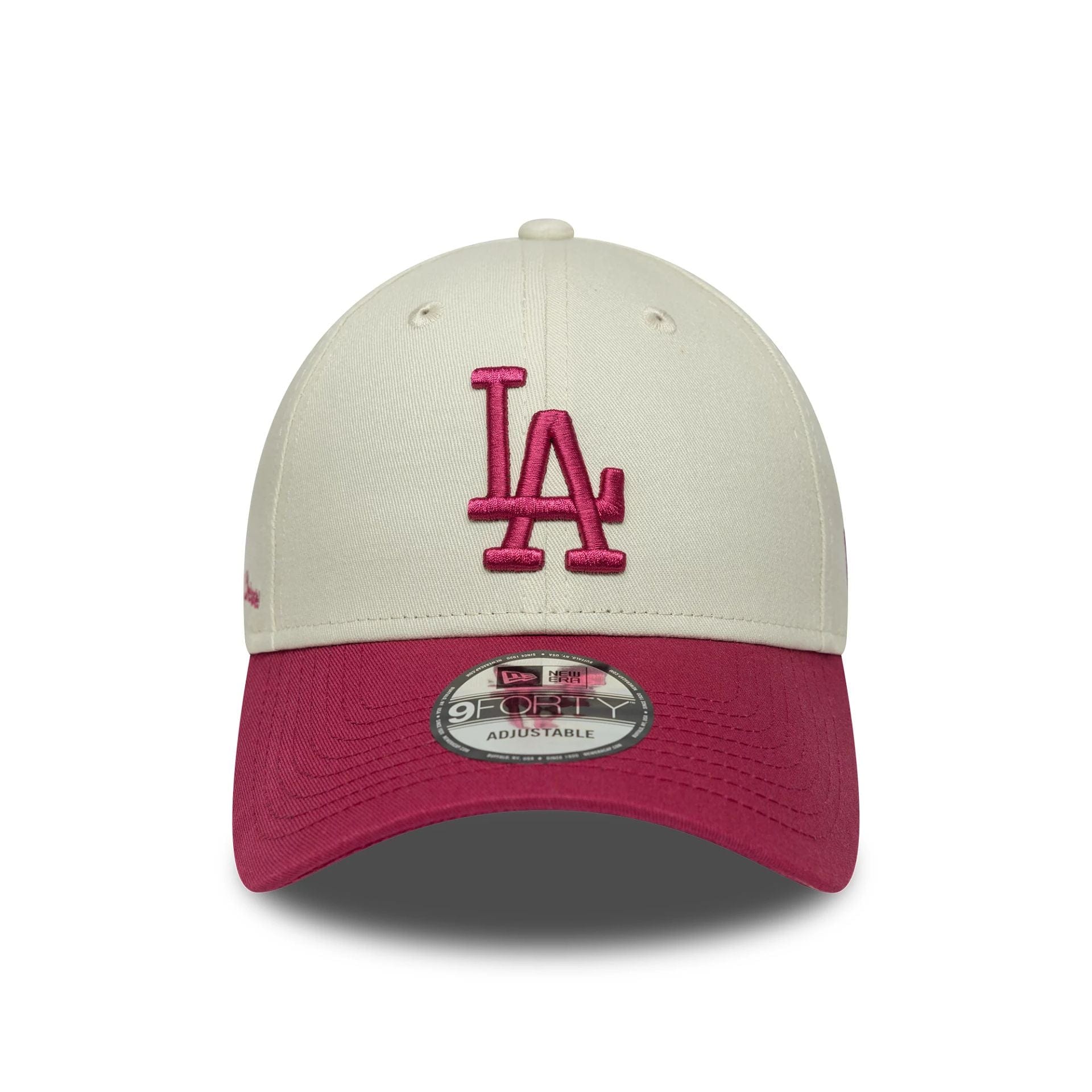 LA Dodgers MLB Side Script Cream 9FORTY Adjustable Cap、mySite、vikingsvslions