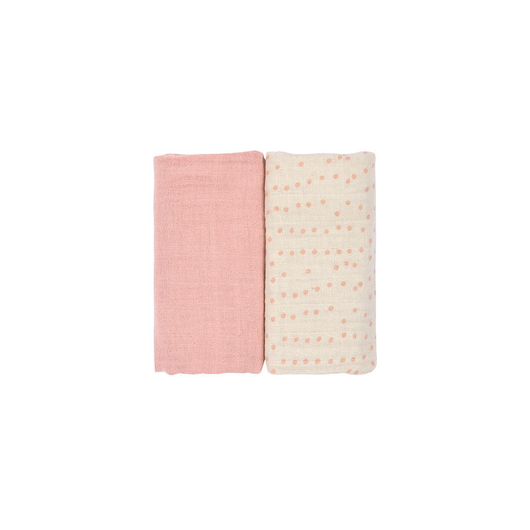  Lassig Swaddle + Burp Blankets - 2 Pack - Rose、mySite、merchandisen