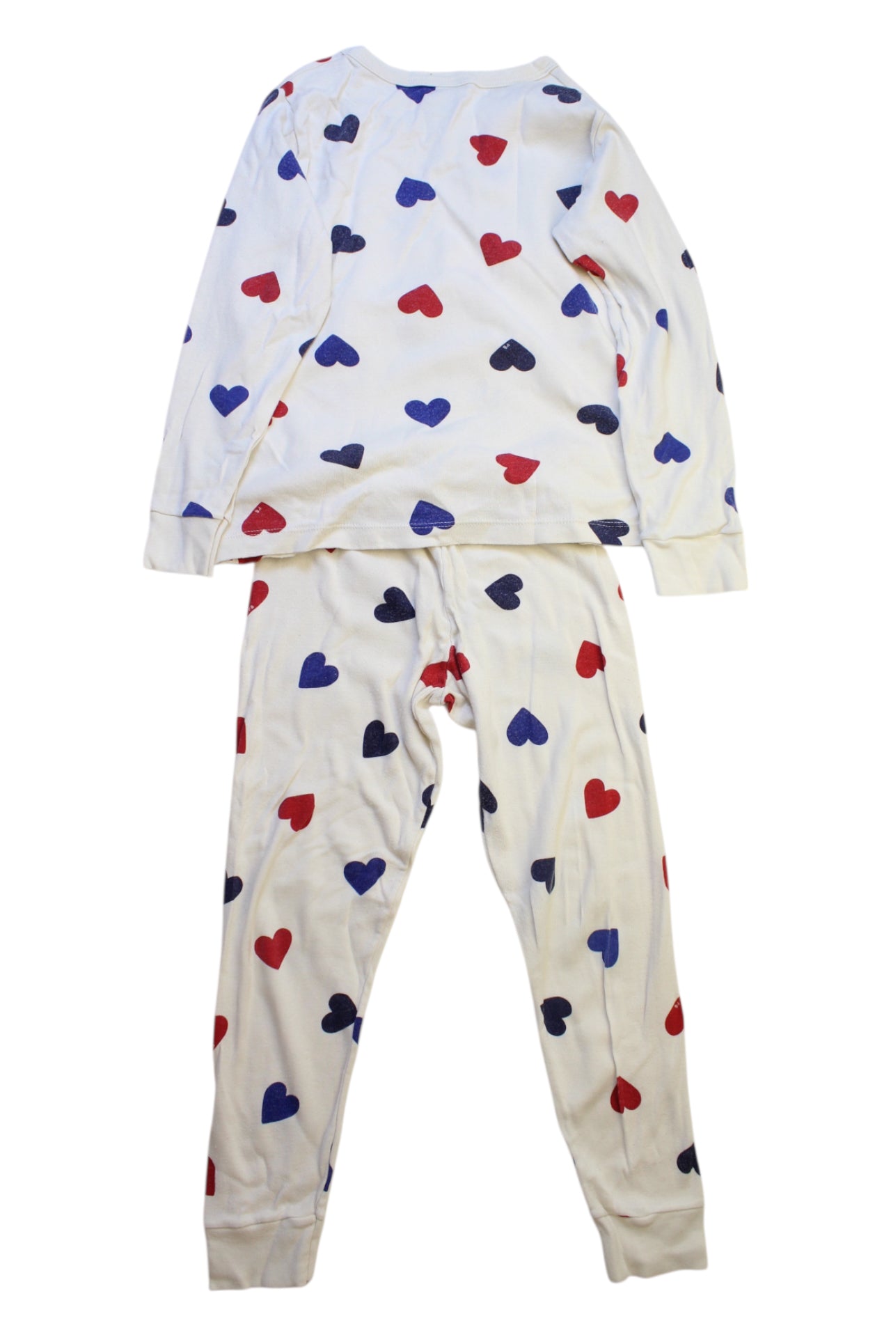 Petit Bateau Heart Print Pyjama Set - Size 6T、mySite、g9winljtr