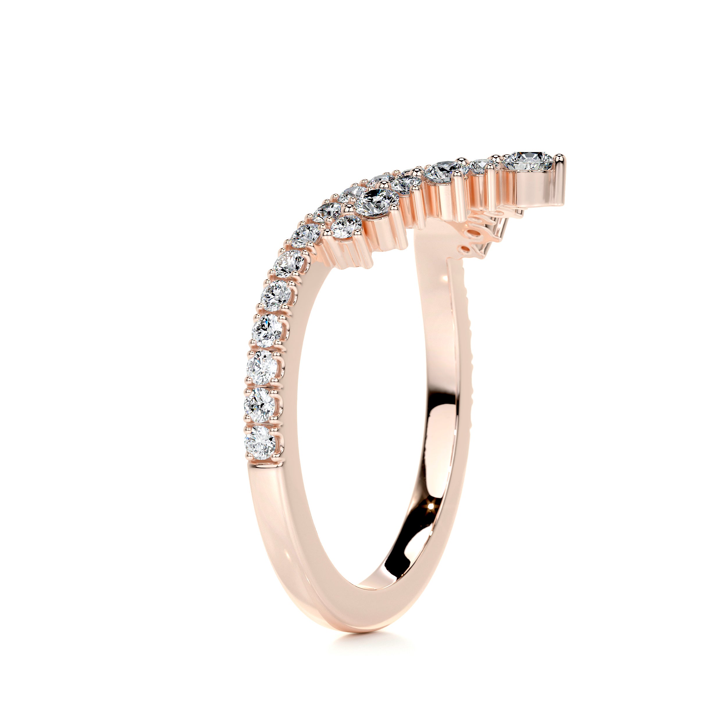 Mia Diamond Wedding Ring (0.50 Carat) -14K Rose Gold、mySite、hinf8tx79