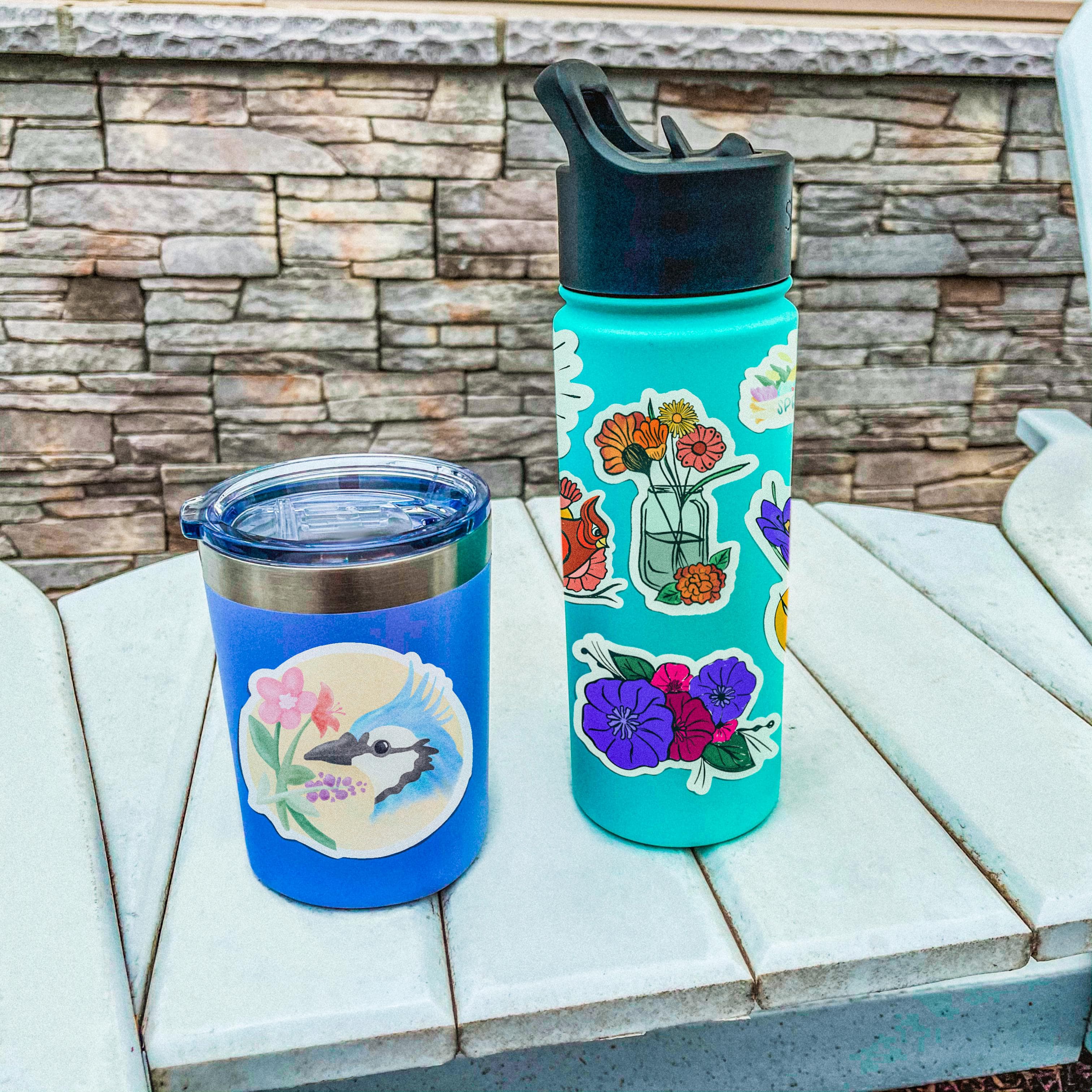  Bluejay Floral Sticker、mySite、elrpsem3k