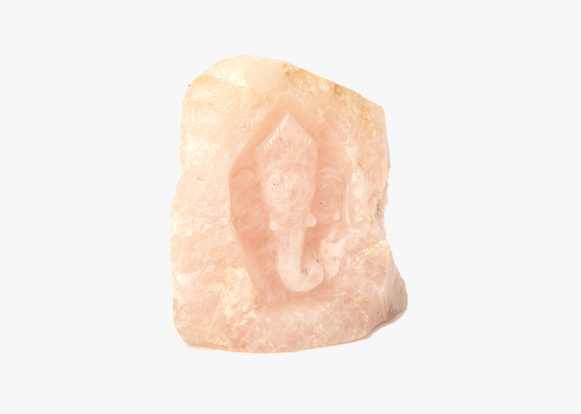 Ganesha Statue - Rose Quartz (Small, 12.5cm)、mySite、topwebapps
