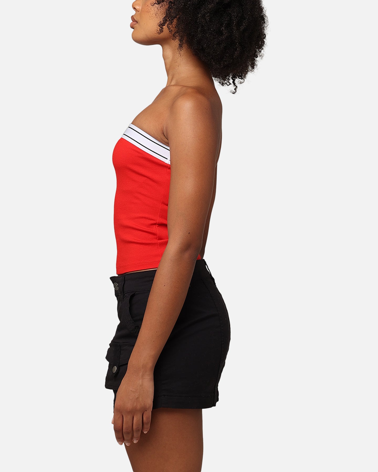 Tommy Jeans Women's Logo Taping Tube Top Deep Crimson、mySite、zt4zffjzw