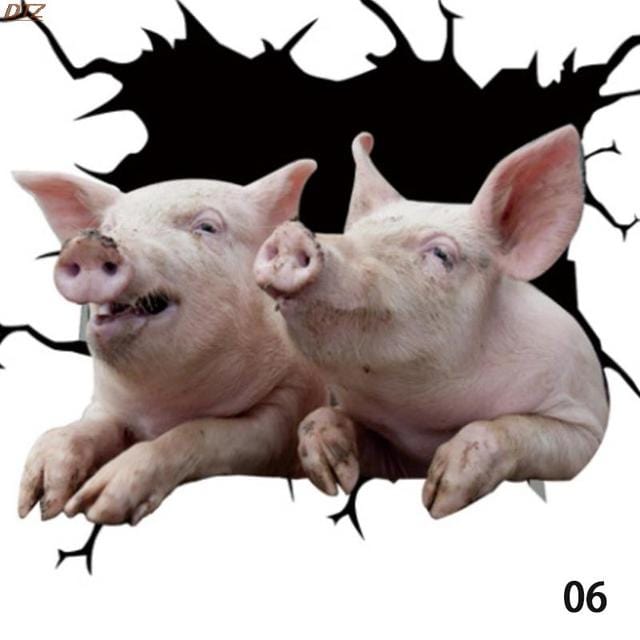 Pigs Breaking Out Car Sticker Decal for Window、mySite、g9winljtr