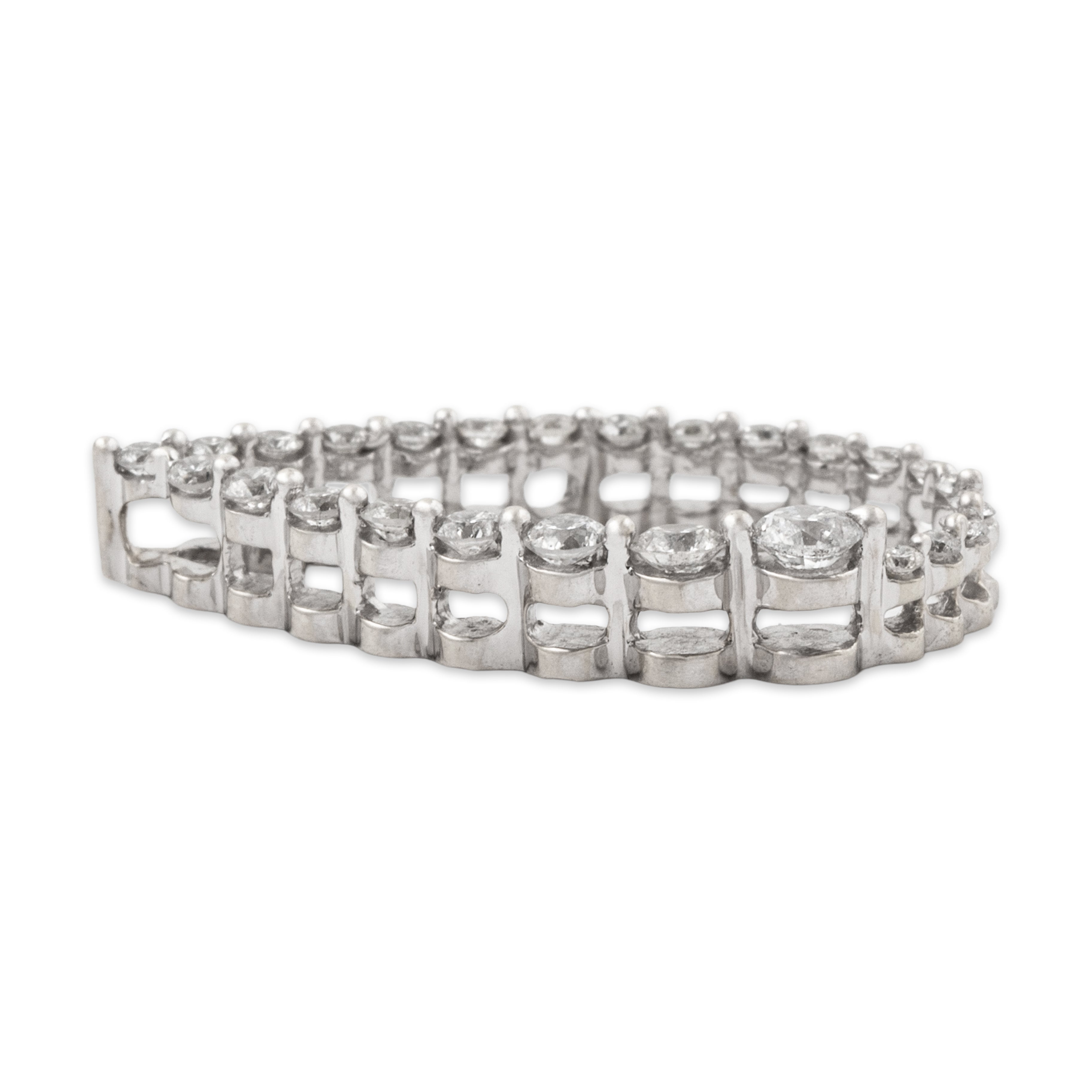 Vintage 14k White Gold .50cttw Diamond Graduated Teardrop Pendant、mySite、hinf8tx79