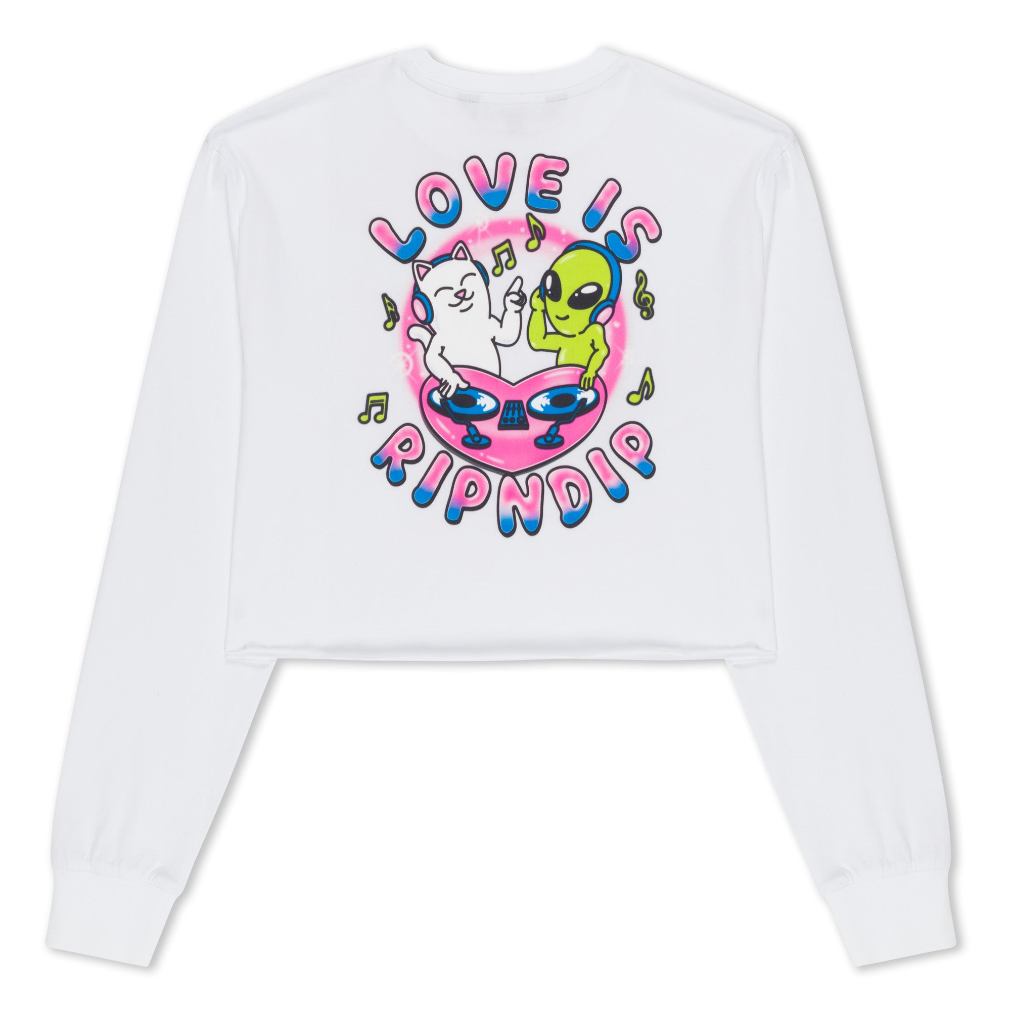  Love Is Ripndip Cropped Long Sleeve (White)、mySite、merchandisen