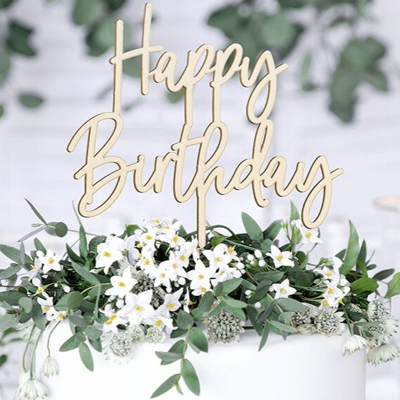  Caketopper - Happy Birthday Holz、mySite、elrpsem3k