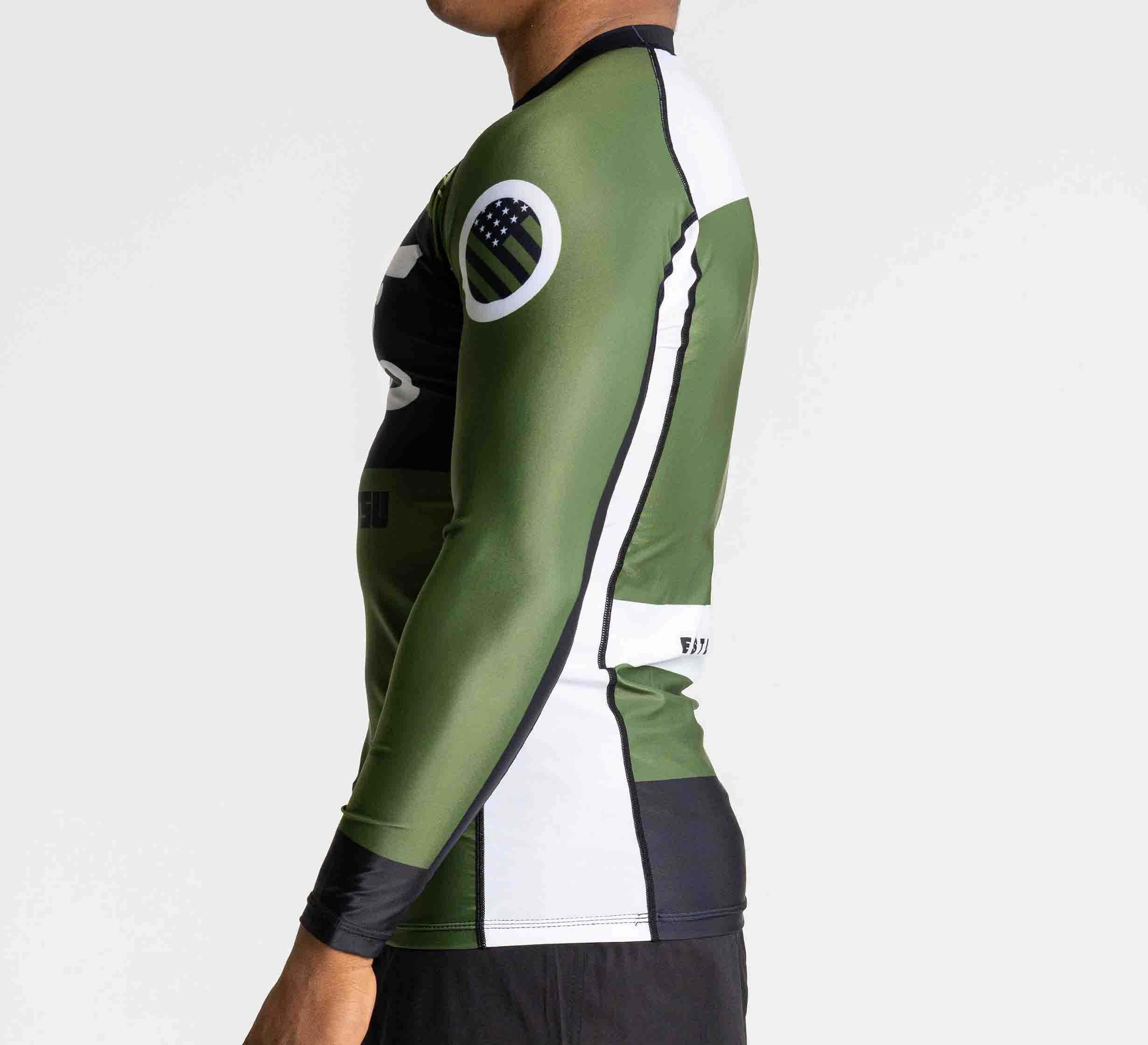 Jiu Jitsu Script Flex Lite Long Sleeve Rashguard Green、mySite、gigharbornorthrealestate