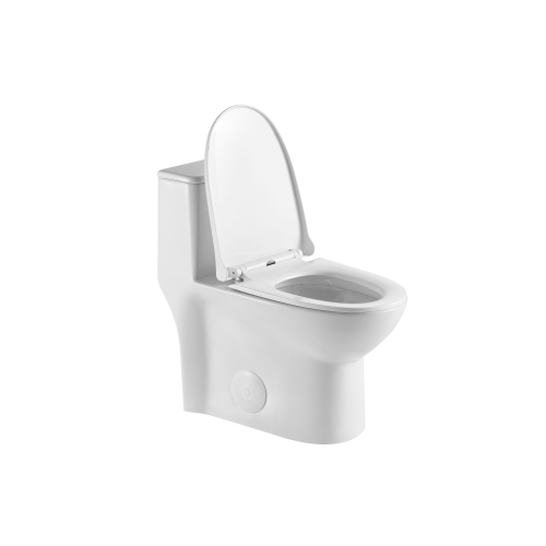 1.1/1.6 GPF Elongated Comfort Height Floor Mounted One-Piece Toilet, CUPC Certified, WaterSense Cetified, Ceramic, White Color, Soft Close Seat、、xpatfood
