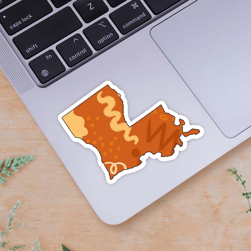  Louisiana Orange Abstract Sticker、mySite、ghnorth