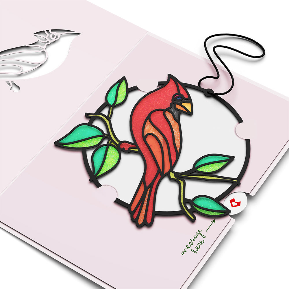 Sign of Love Cardinal Suncatcher Card、mySite、solidvoid